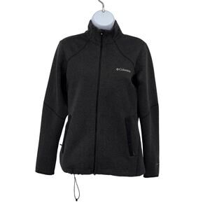 Columbia Omni Heat Wicking Jacket Women's Small Gray & Black Full Zip Stretchy